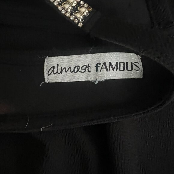 Almost Famous Black Embellished Halter Bodycon Dress - Size S - Picture 5 of 6